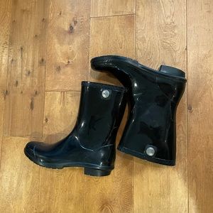 Ugg Black Rubber Rain Boot